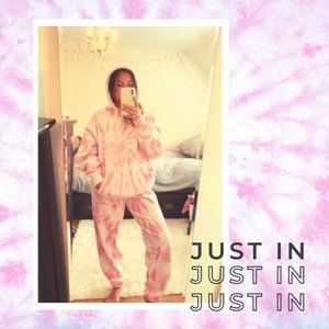 Custom Pink Tie Dye Sweat Suit